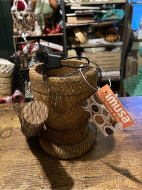New Imusa wood mortar & pestle
